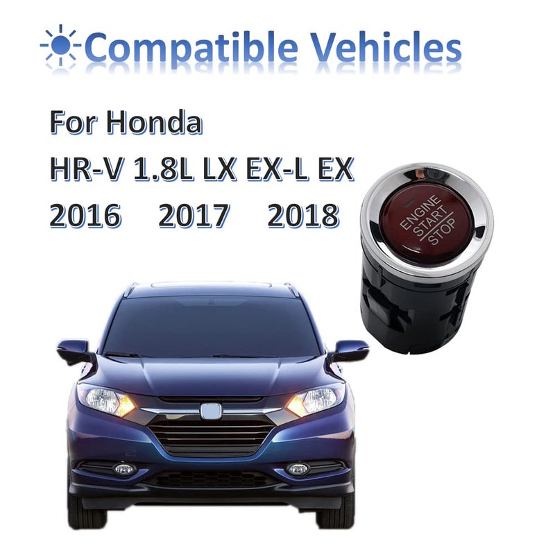 MANATEE Ignition Starter Switches 35881-T4N-702 Replacement for Honda HR-V 1.8L 2016 2017 2018, 35881-T4N-701 35881-T4N-H01 35881-T4N-H02,Engine Key Start Stop Push Button One-Button Switch - Image 3